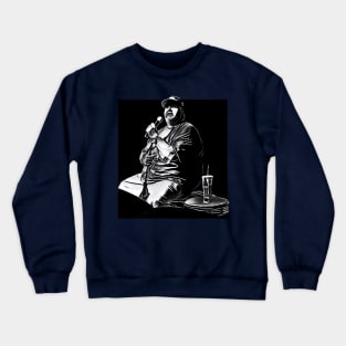 Fat man doing standup Crewneck Sweatshirt